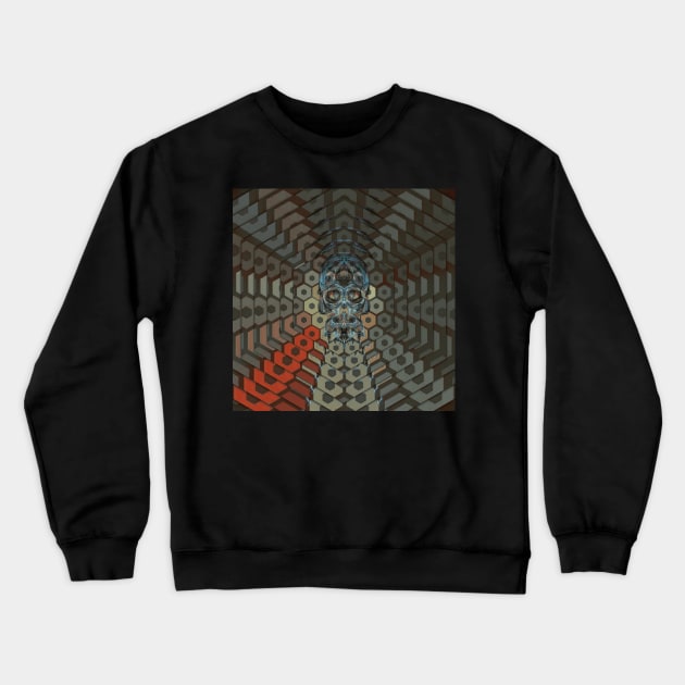 Electroluminated Skull Radiate - Volcano Crewneck Sweatshirt by Boogie 72
